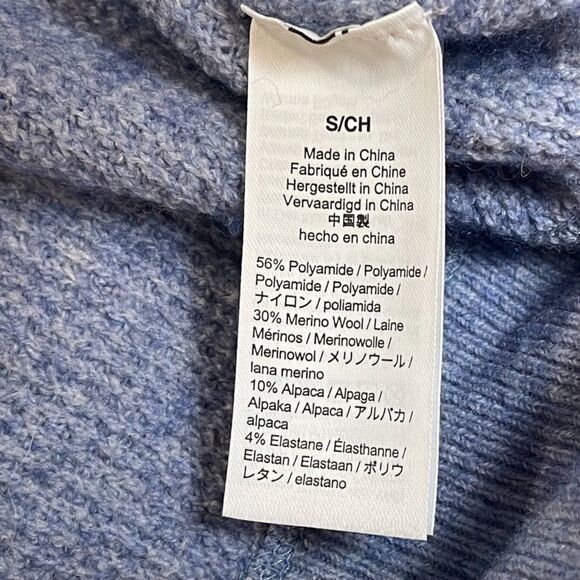 J. Crew | Light Blue Waffle Knit Wool & Alpaca Blend Crewneck Sweater - Small - Picture 7 of 9